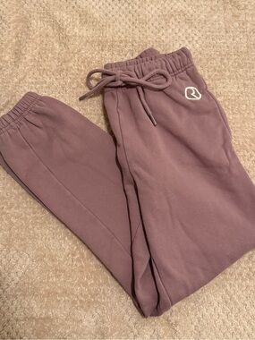 Rare Beauty Comfy Sweatpants in a mauve color